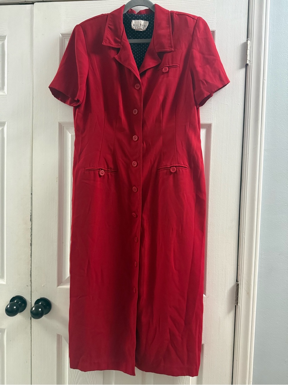 Vintage Miss Dorby Button Down Shirt Dress Size 16P